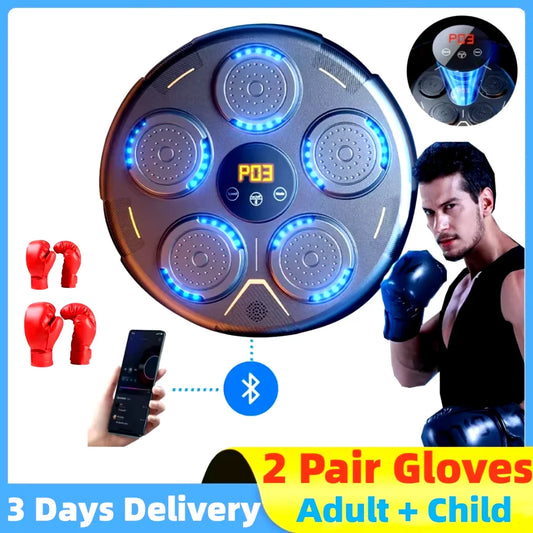 LED boxe trainer com música inteligente, resposta eletrônica