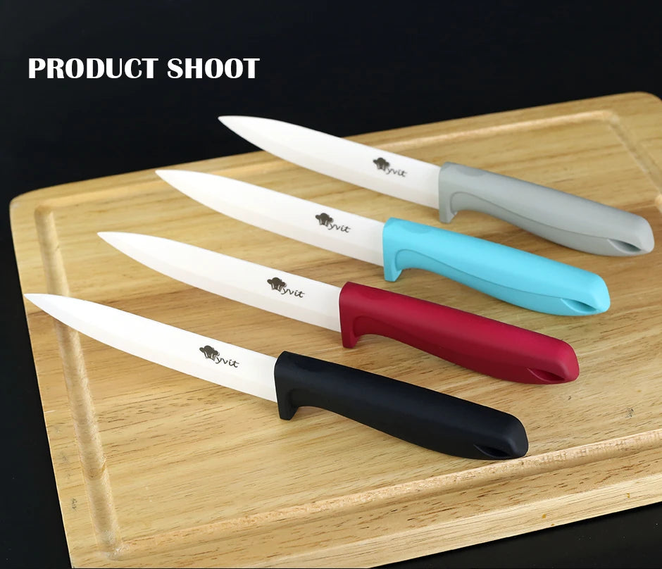 Ceramic Knife Set 3 4 5 6 inch Chef Utility Slicer Paring Ceramic Knives with Peeler Kitchen Knife Zirconia Blade Cooking Cutter