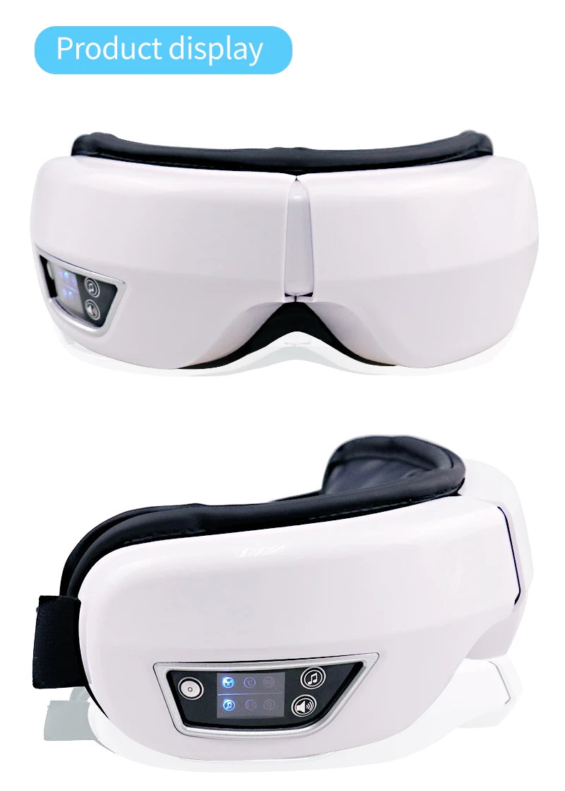 Oculos de massagens, Vibração, Pressão Airbag, Compressa Quente, música Bluetooth, Relaxar, Fadiga