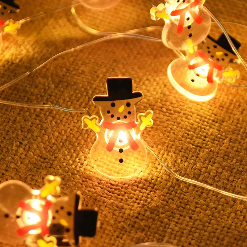 Decoración del árbol de Navidad del copo de nieve de Papá Noel de 2m 20 LED