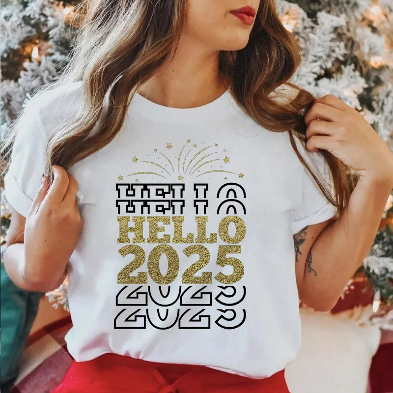 Hola 2025 Camisetas estampadas para mujer Moda