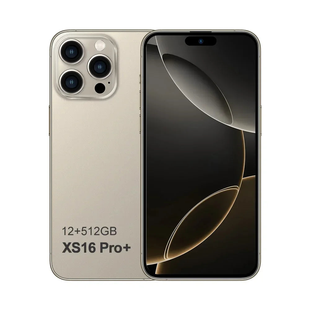 Xs16 pro + smartphone 7.3 polegadas tela cheia 4g 5g telefone celular 8000mah