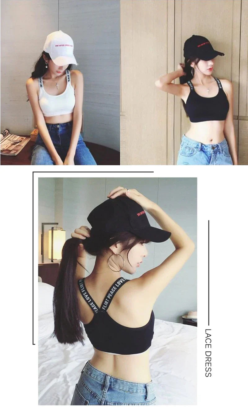 Letter strap back underwear women