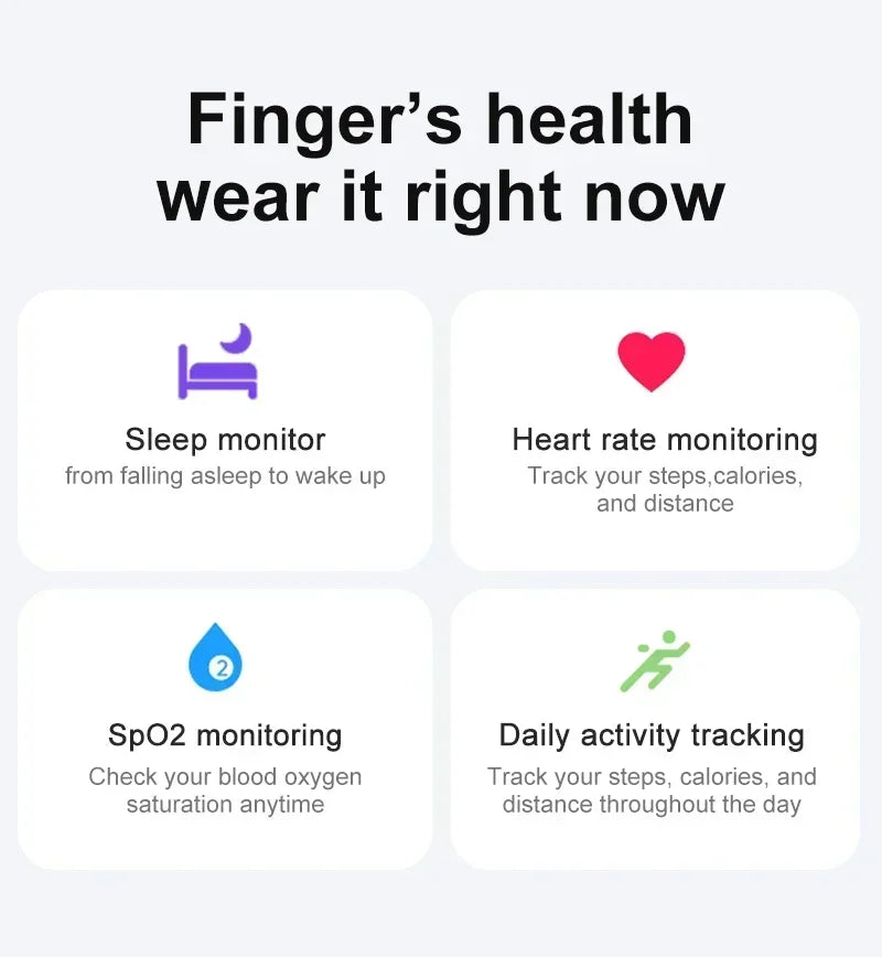 Smart Ring Heart Rate Health Monitor