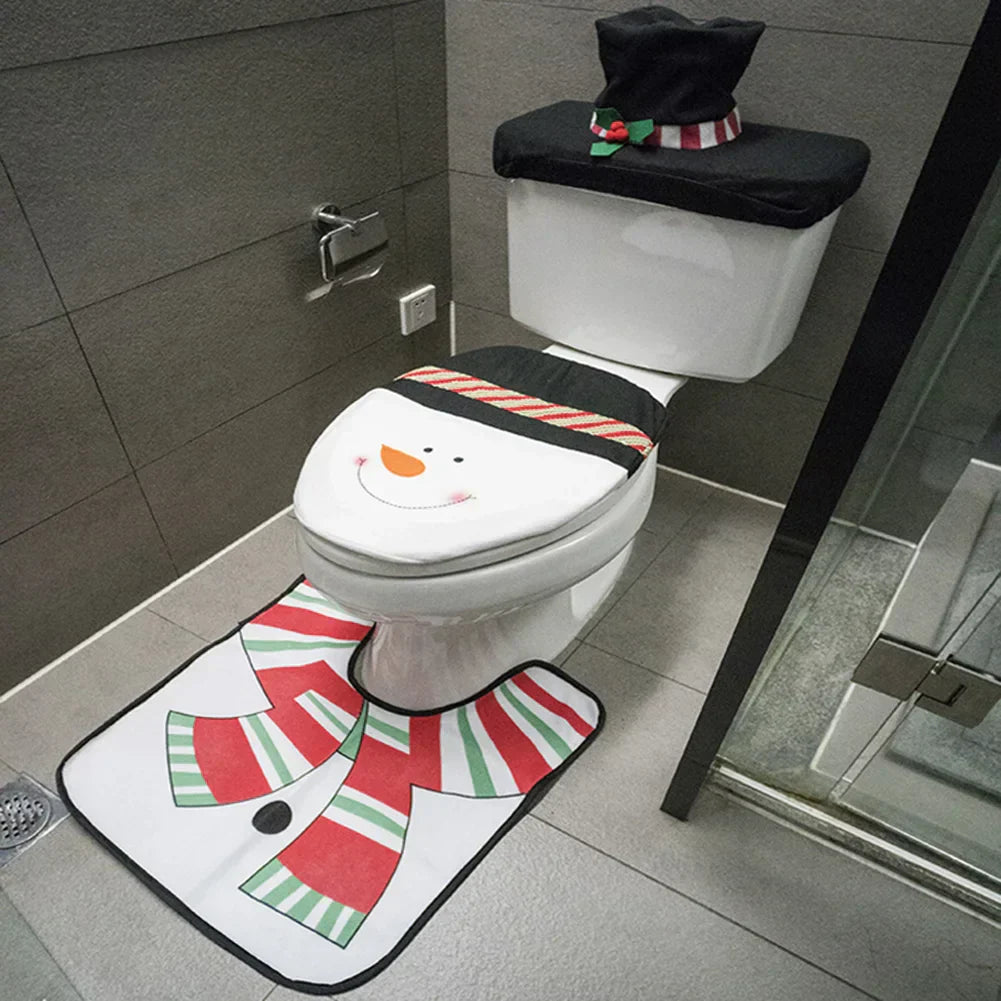 Christmas Toilet Seat Covers Creative Santa Claus