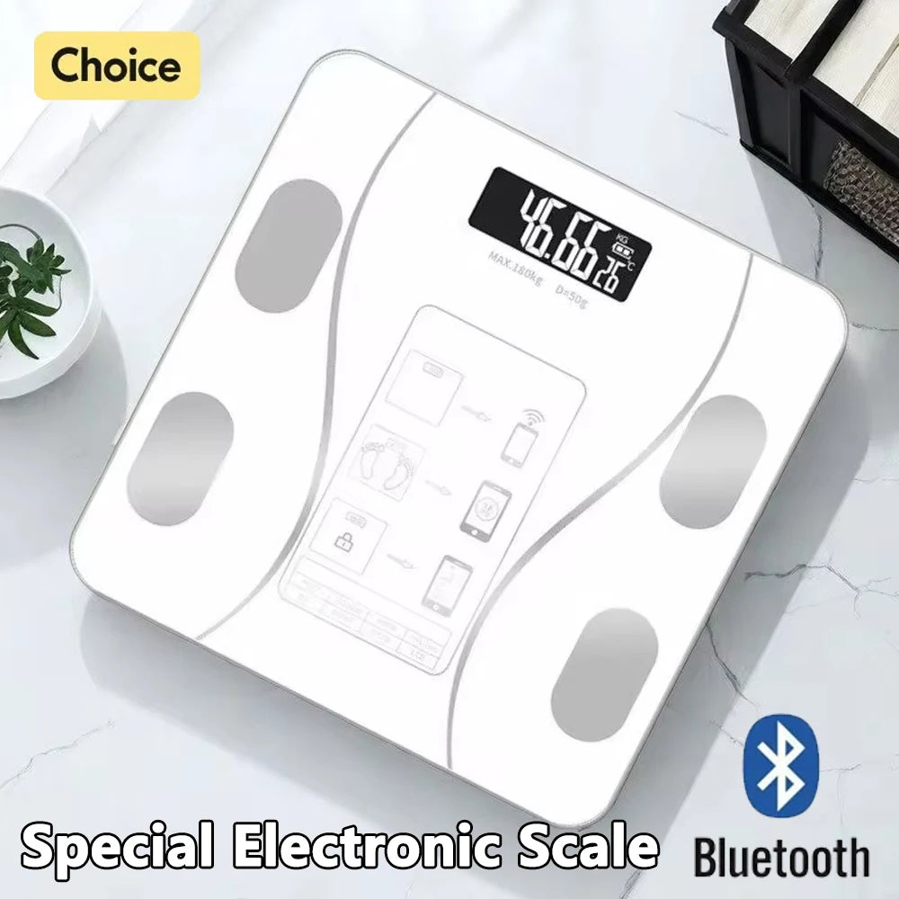 Báscula electrónica especial para control corporal y pérdida de grasa, modo inteligente, báscula de grasa corporal Bluetooth, báscula de peso para el hogar, ultraprecisa