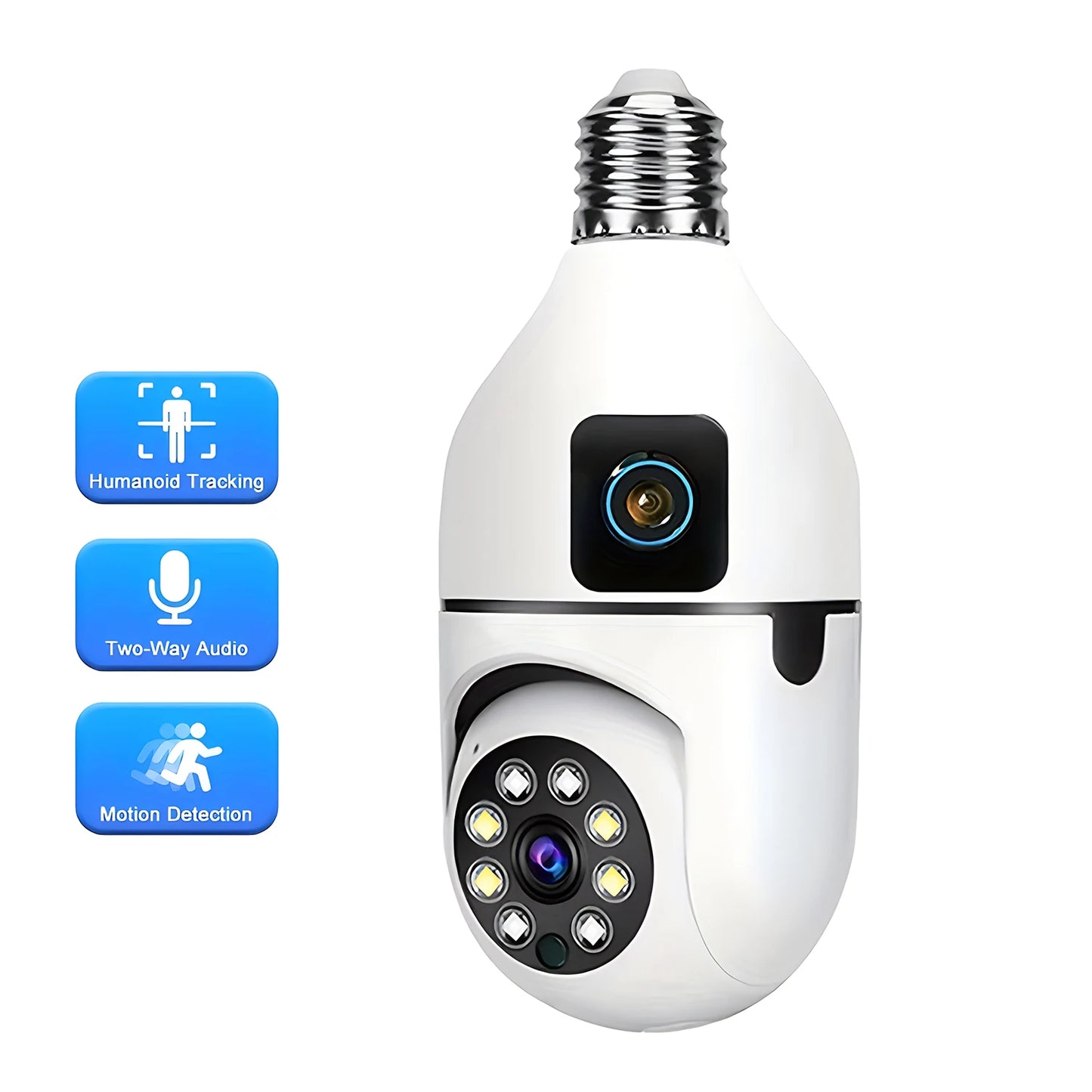 Wireless Surveillance Camera Dual Lens Full HD CCTV Monitor Wifi Security IP