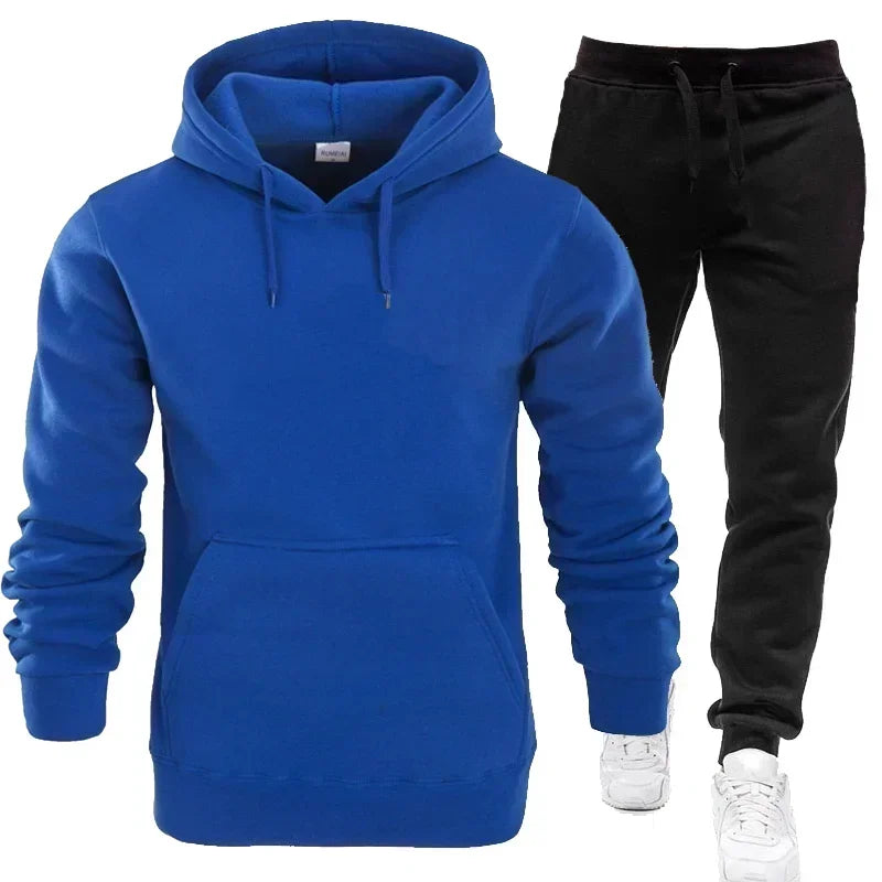 Basic Men/Women 2Pcs/Sets Sweatshirt Hoodies Pants