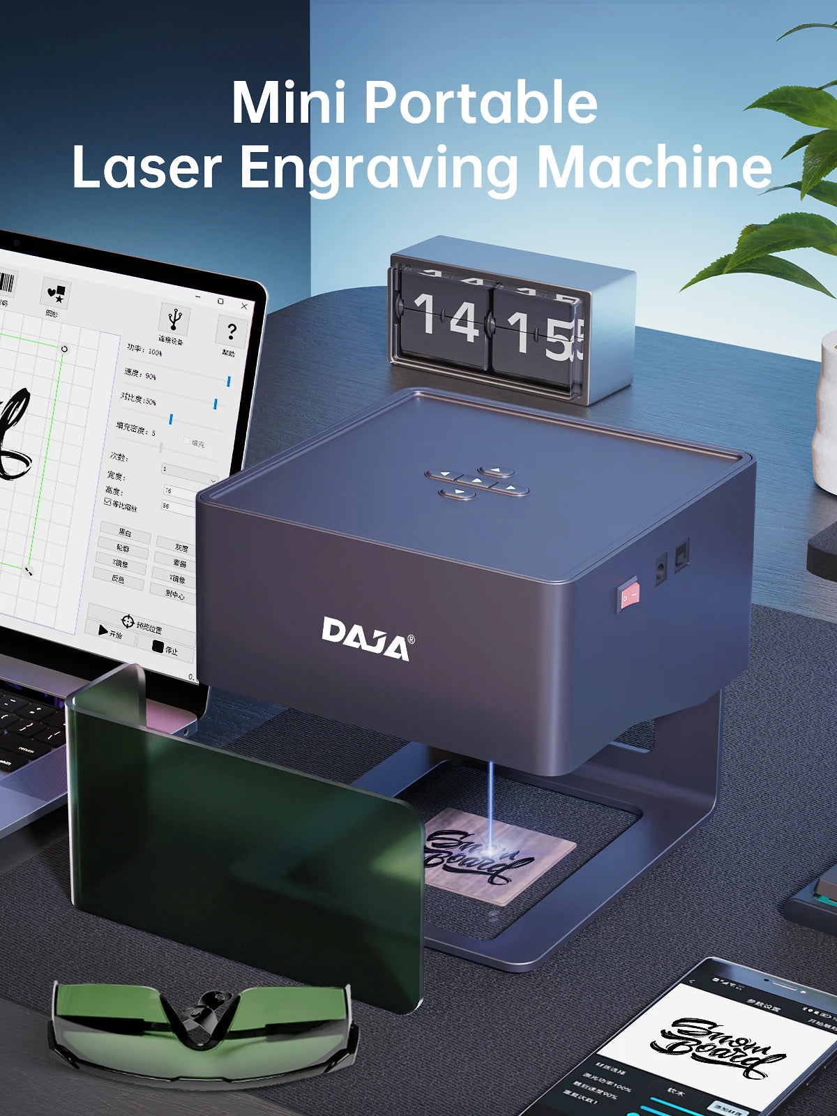 DAJA DJ6 Mini Portable Laser Engraver Diy Bluetooth