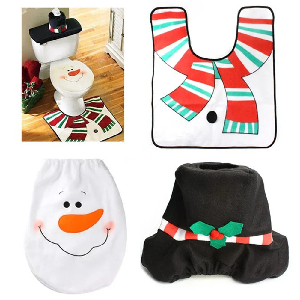 Christmas Toilet Seat Covers Creative Santa Claus