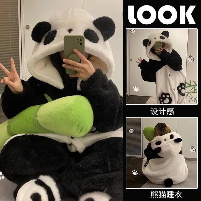 Cartoon panda pajamas for women and girls or boys.