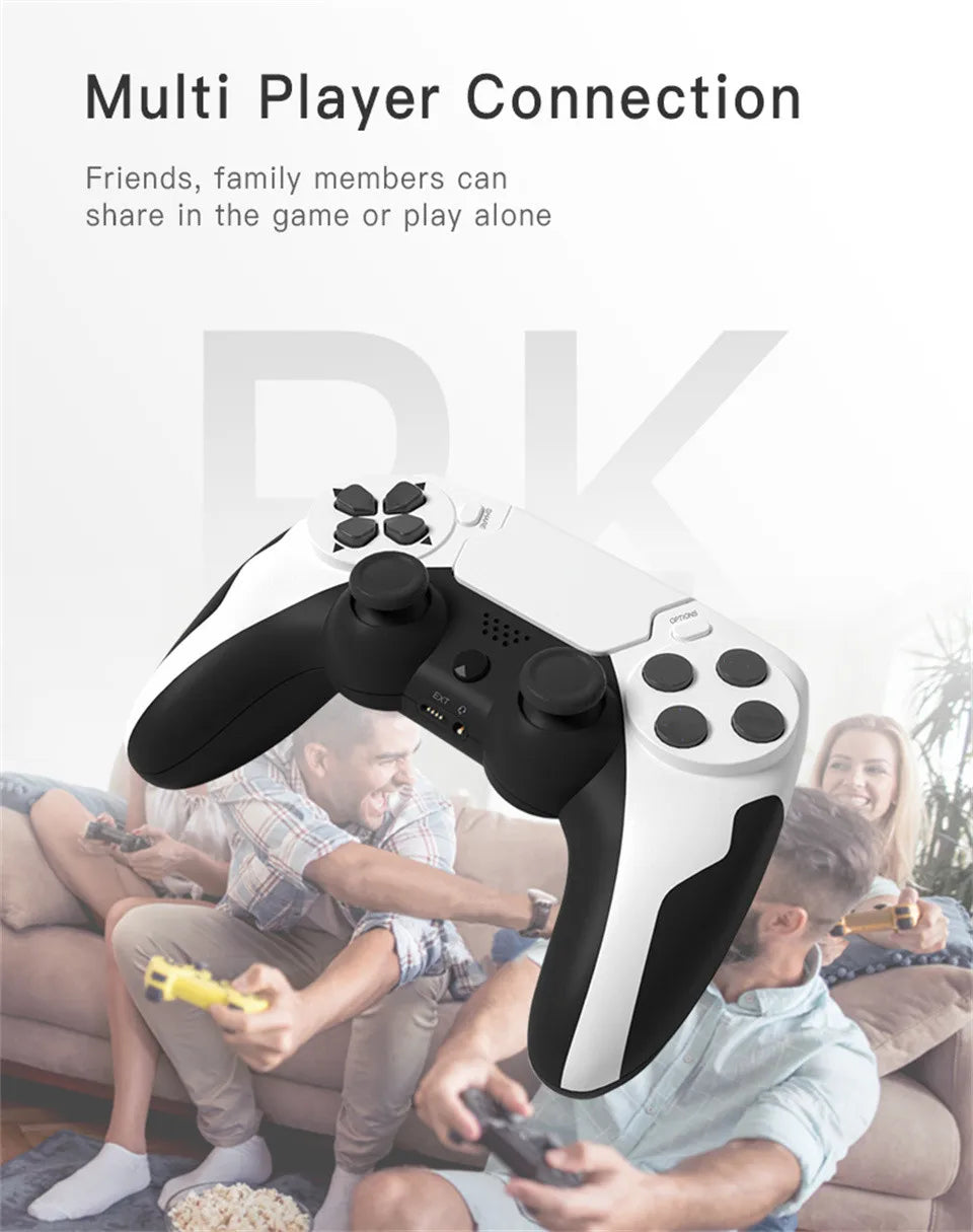 Wireless Controller with Bluetooth, Dual Vibration, 6-Axis Joypad, Touchpad, Microphone, Headphone Port, PS4, PS3, PC