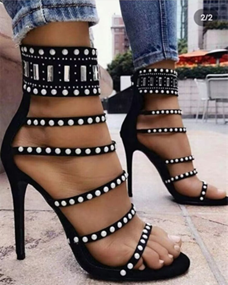 Gladiator Sandals Sexy Open Toe Hot Diamond