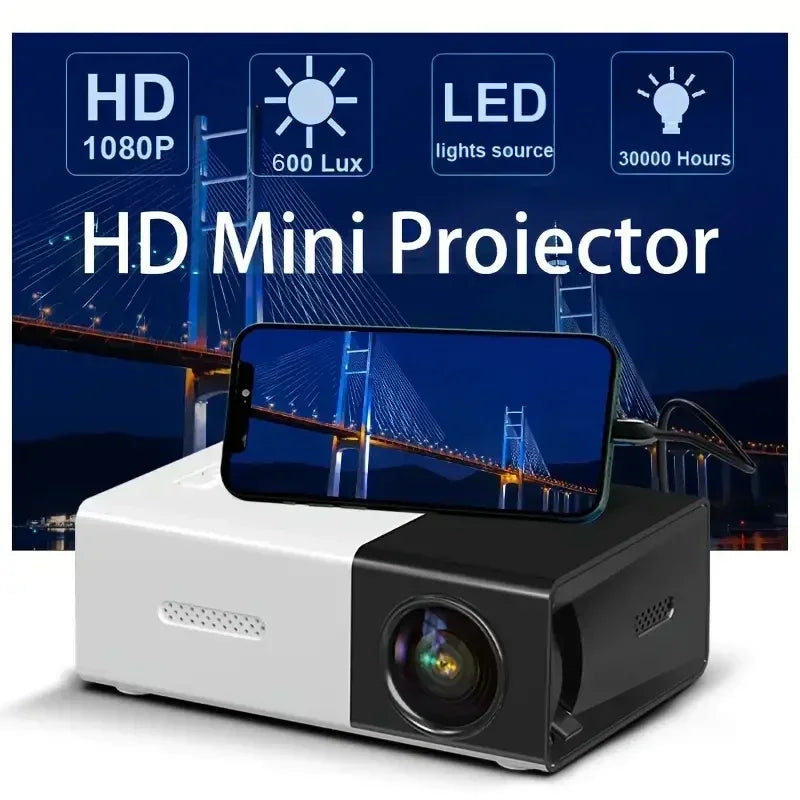 Mini proyector, adecuado para películas, cines y experiencias de juegos para acampar al aire libre