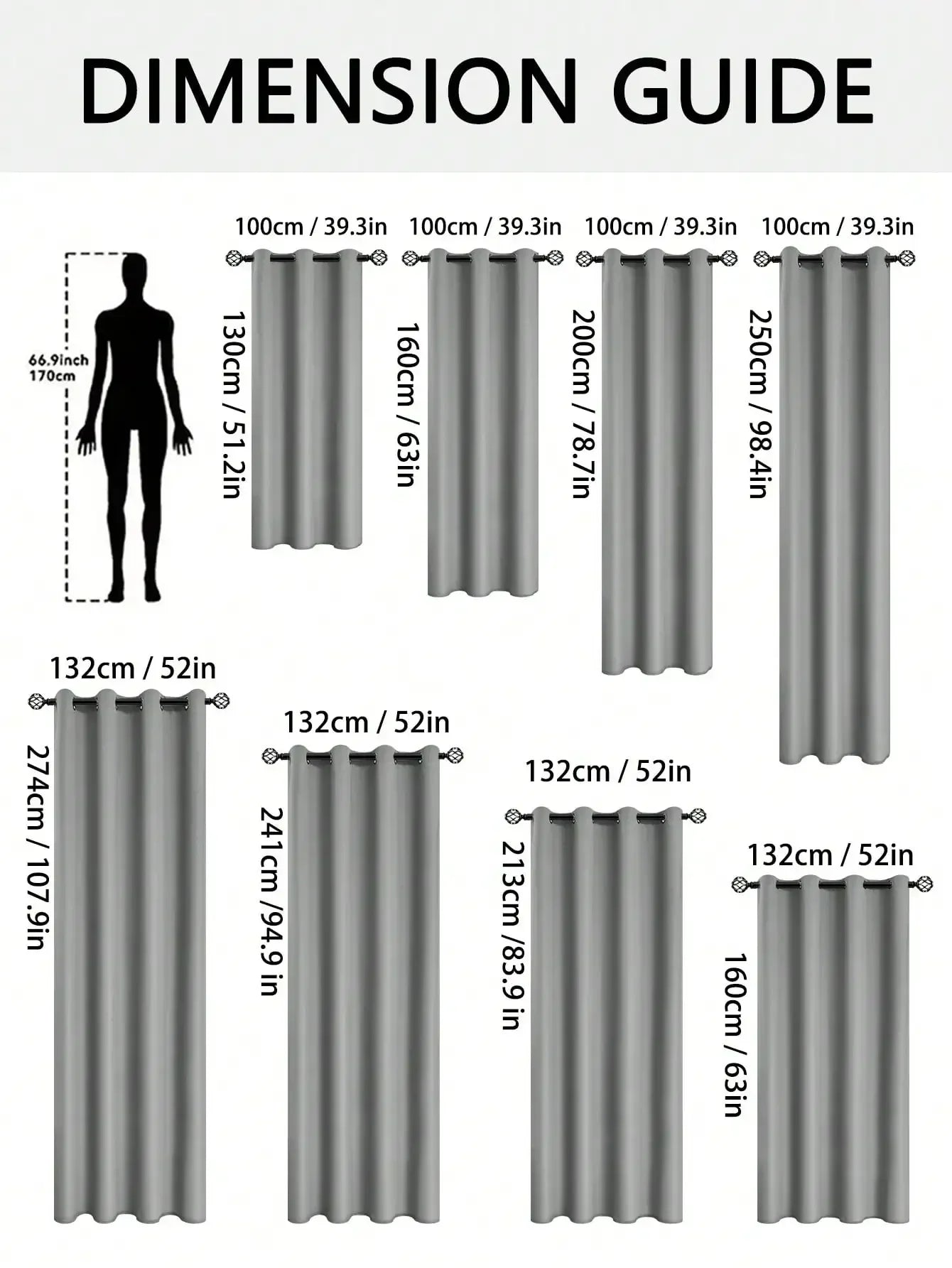 1pc Solid Blackout Curtains with Grommets, Total Privacy Drapes for Bedroom