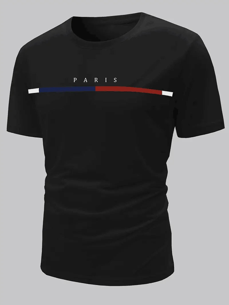 Paris Theme Pattern Print Men's Comfortable Cotton