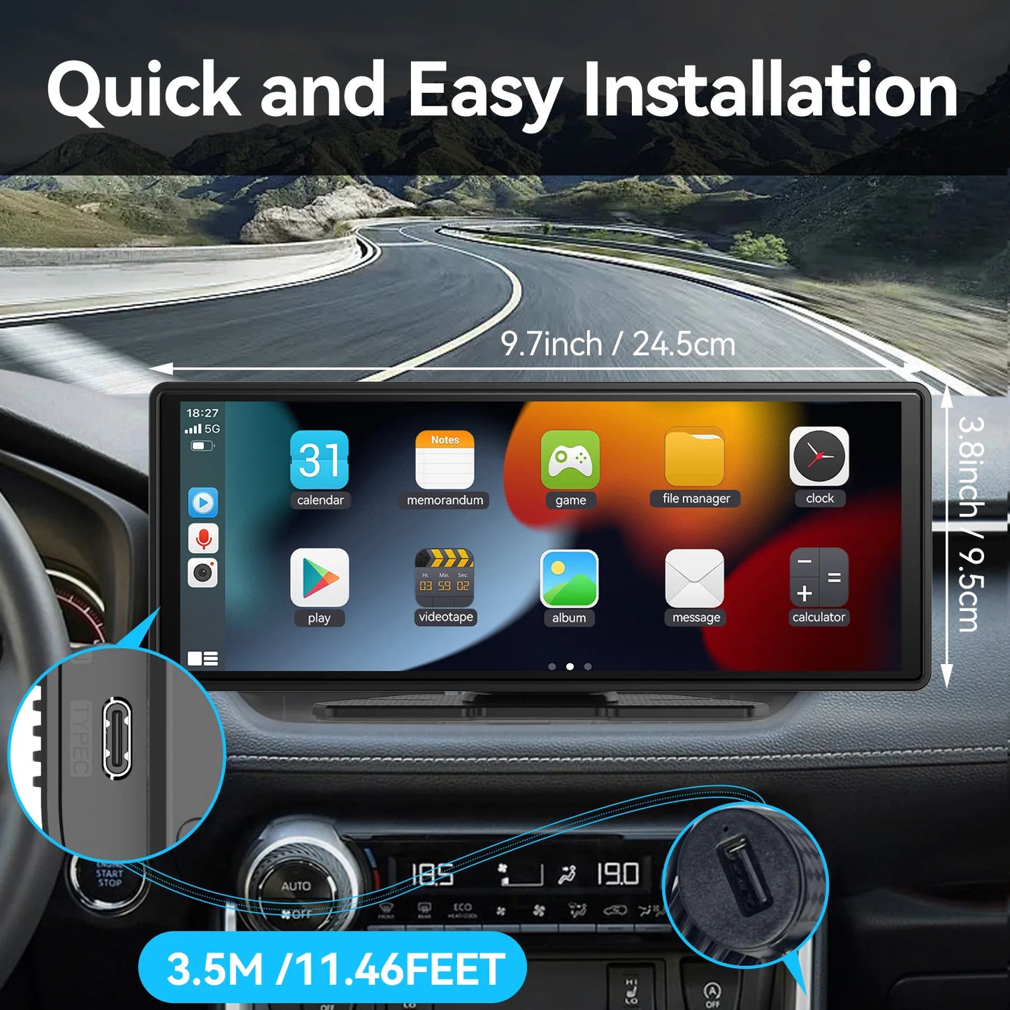 Universal Portable Carplay for Car Screen