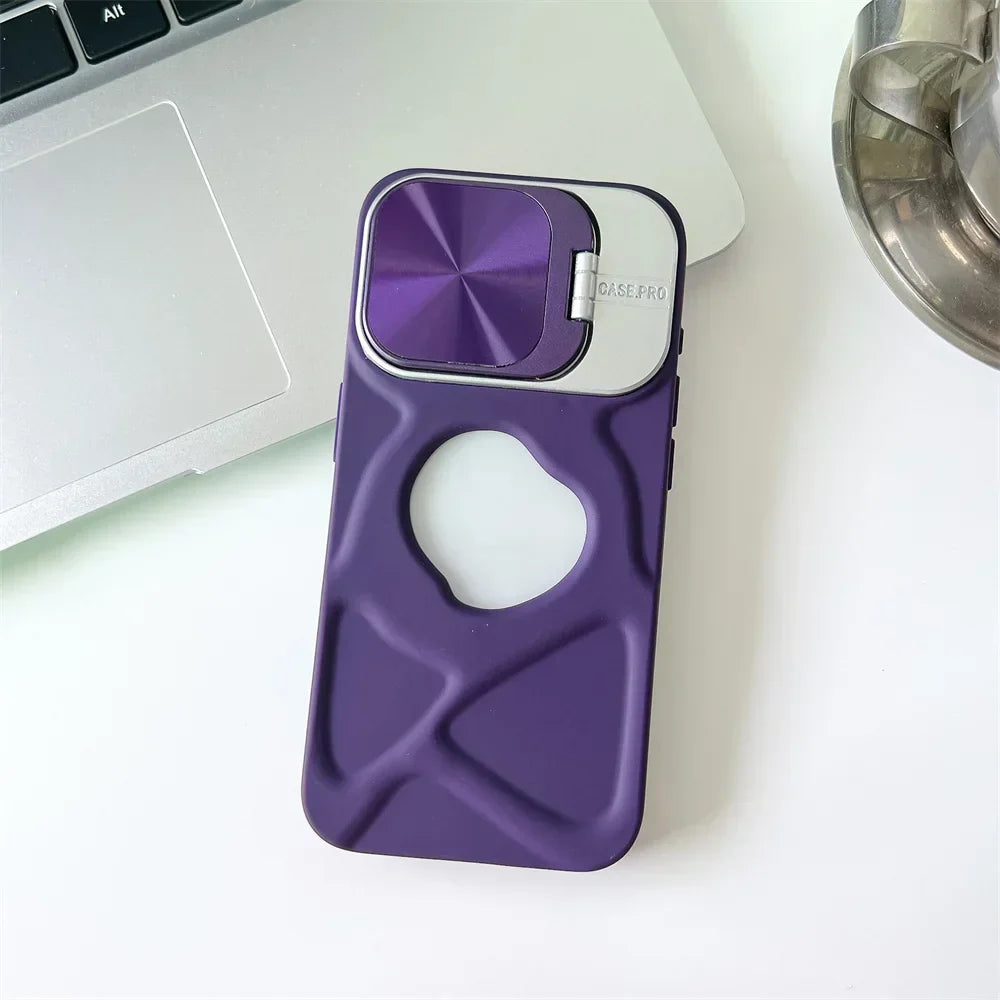 fashion logo hole magnetic case