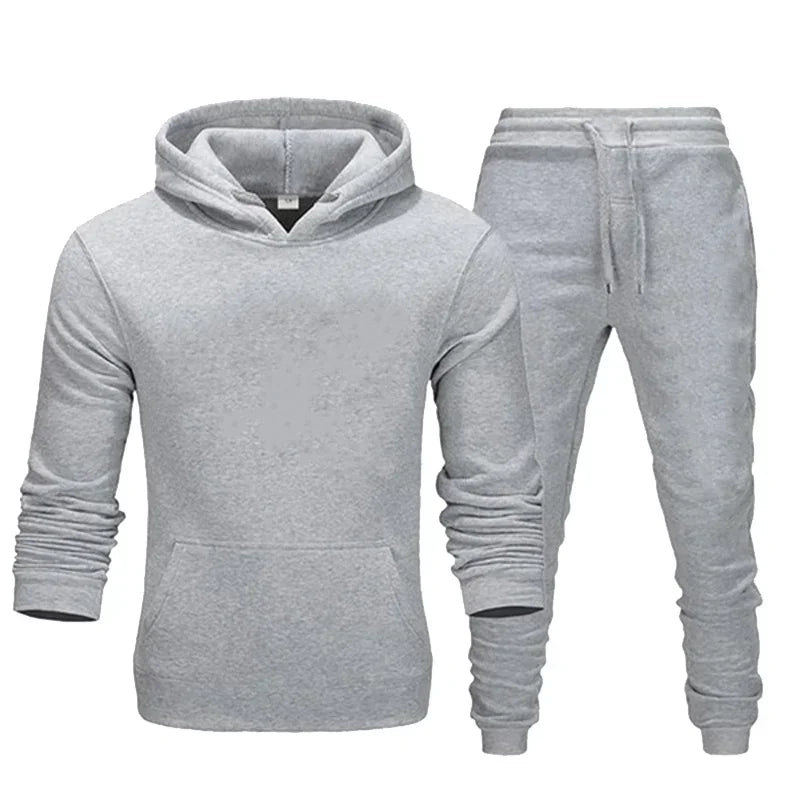 Basic Men/Women 2Pcs/Sets Sweatshirt Hoodies Pants