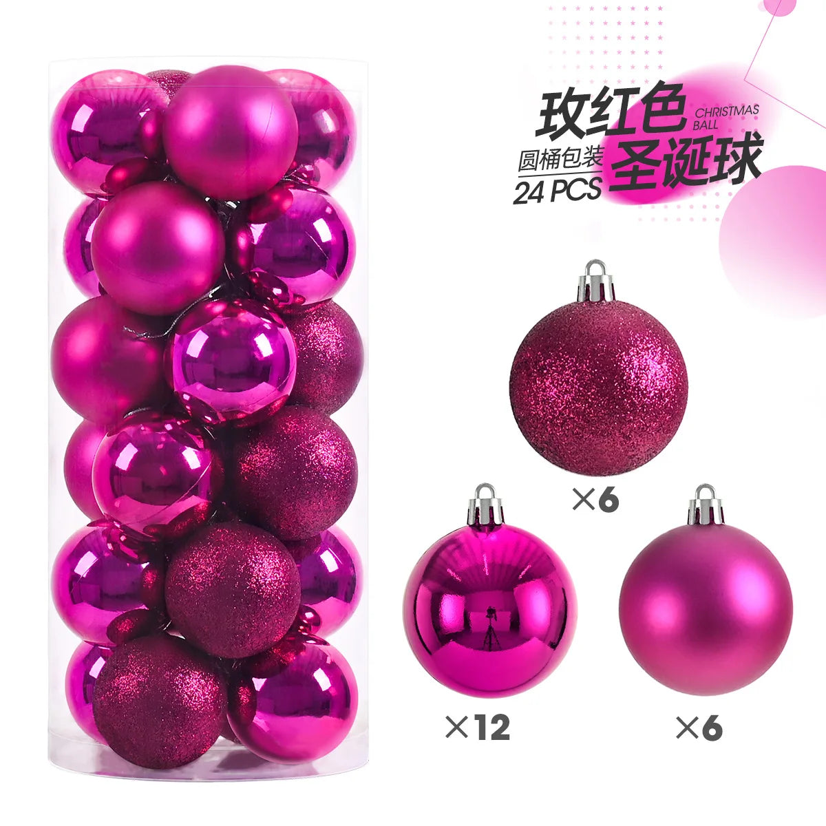 24pcs 3cm Christmas Balls Christmas