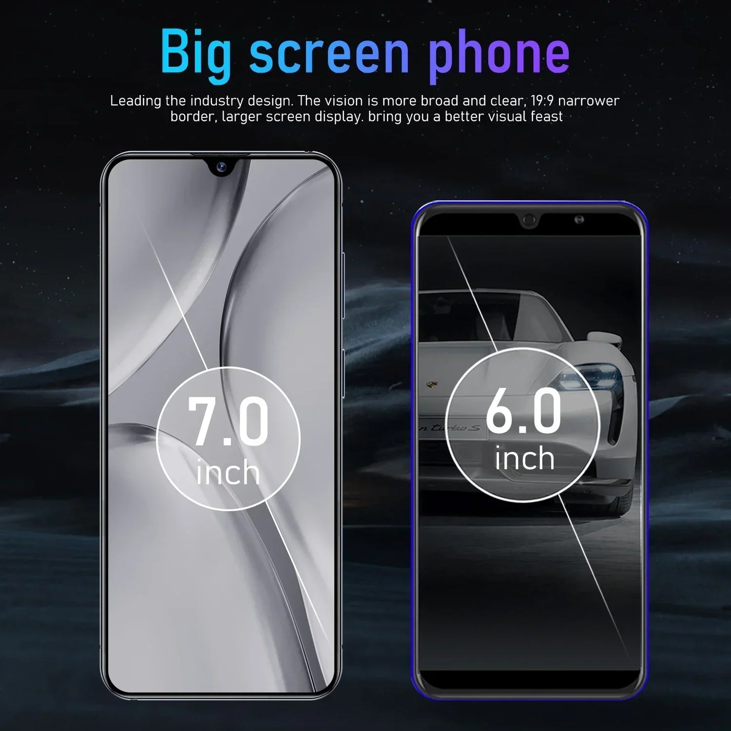 S26 Ultra similar Mobile Phones Android 5G 7.0 inch HD 16+1T 7000mA 48+72MP Dual Sim