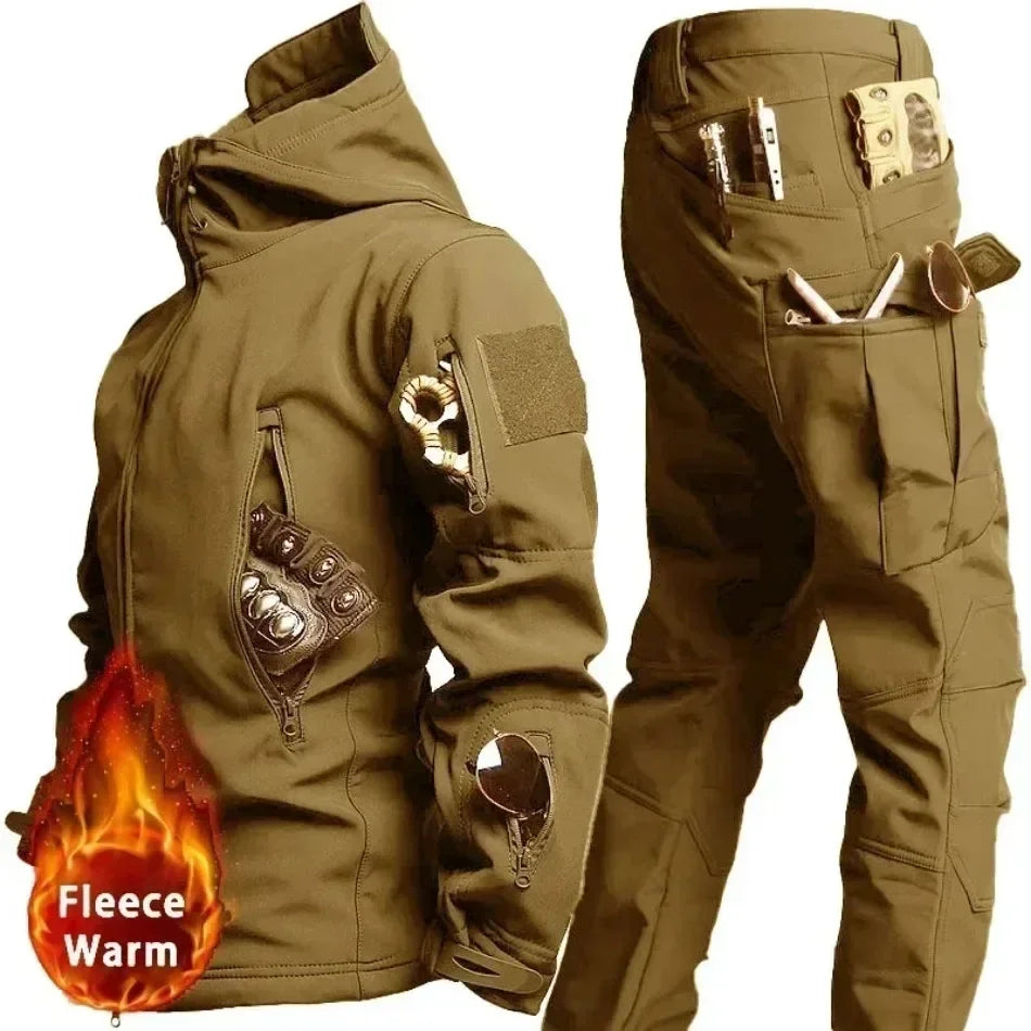 Men's Winter Autumn Fleece Jackets Tactical Waterproof