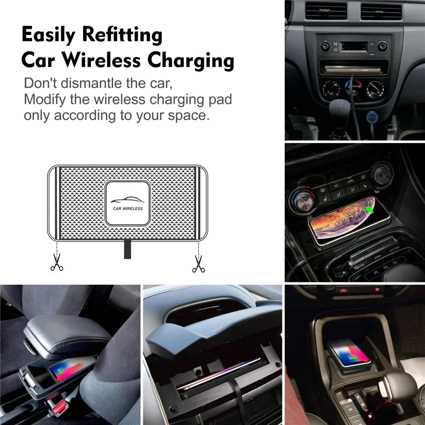 120W Wireless Charger Car Silicone Pad Stand