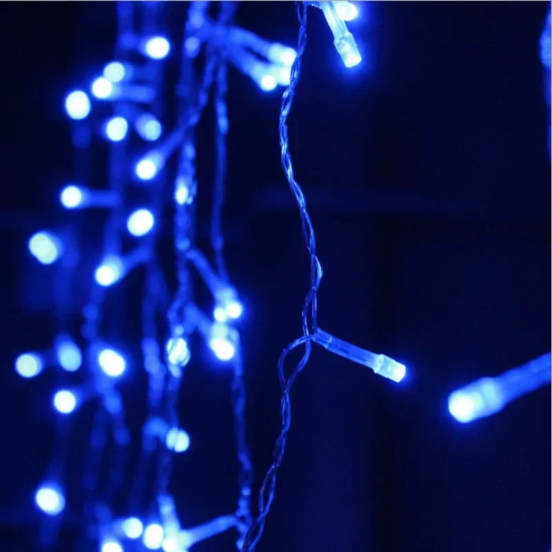 Christmas Garland LED Curtain Icicle String Lights Droop 0.4-0.6m AC 220V Garden Street Outdoor Decorative Holiday Light