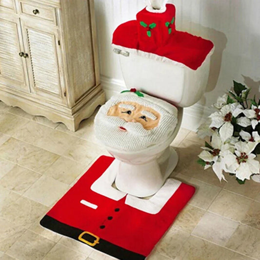 Christmas Toilet Seat Covers Creative Santa Claus