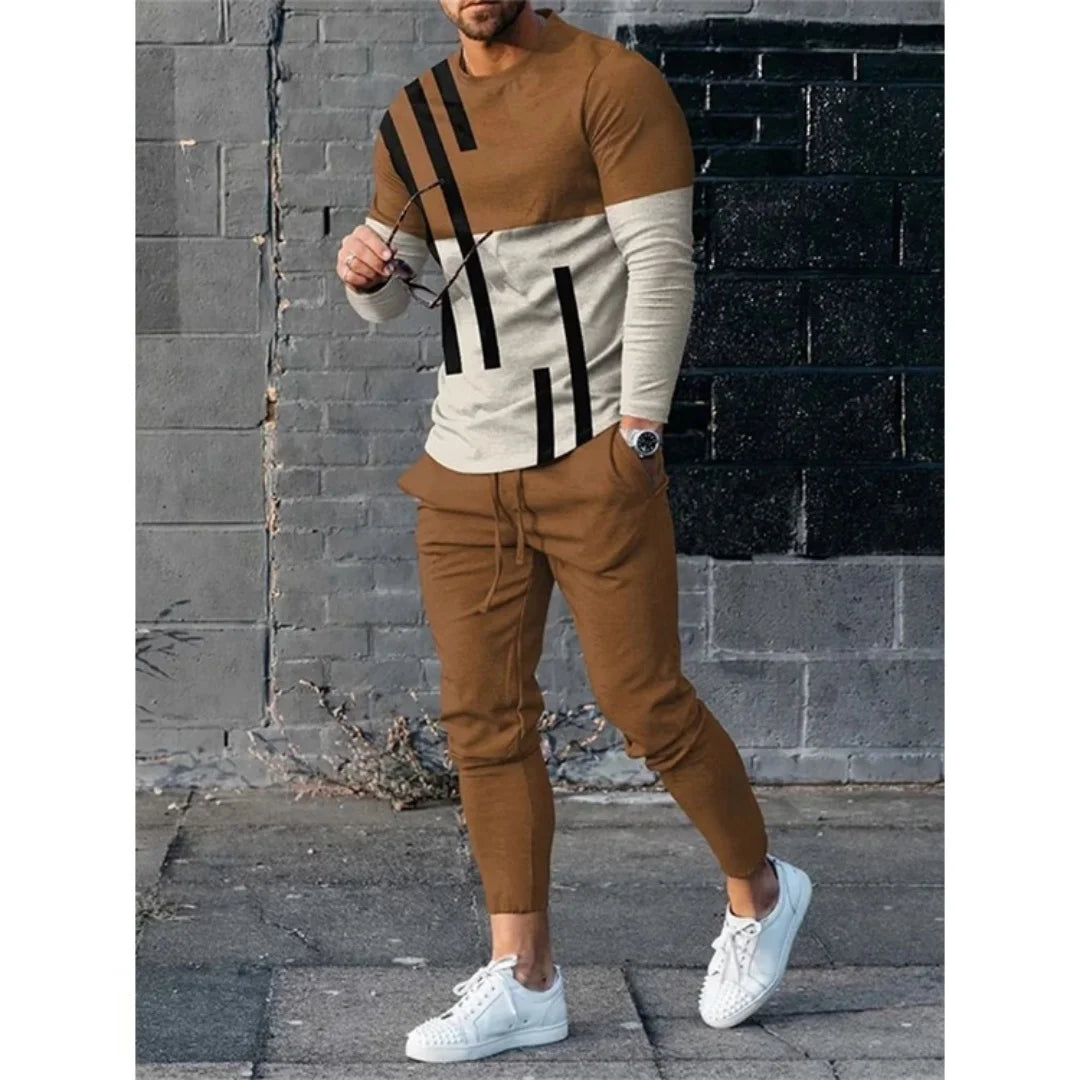 Fashion Mens Two Piece Sets Graphic Printed