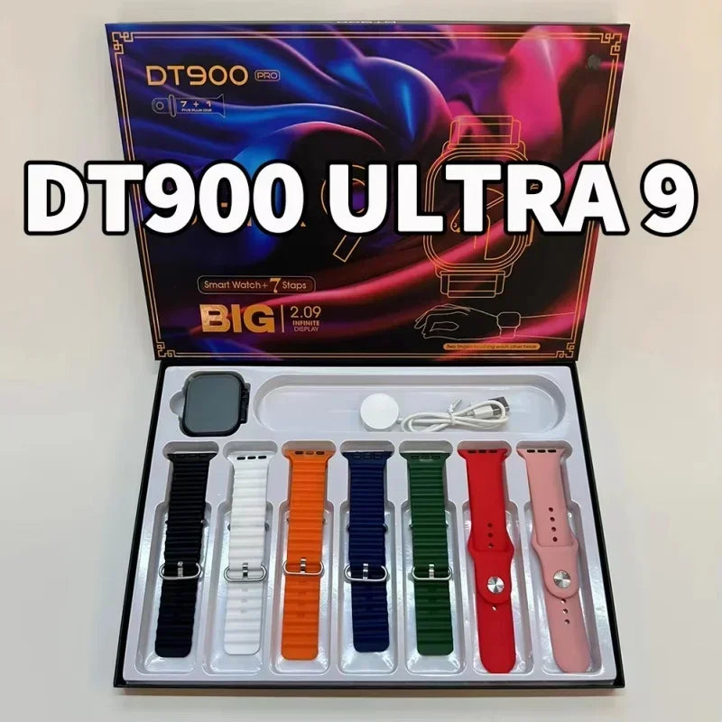 Reloj Ultra Inteligente DT900, con 7 pulseras 