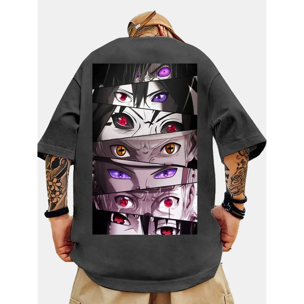 Anime Plus Size Casual Printed T-shirt for Men's