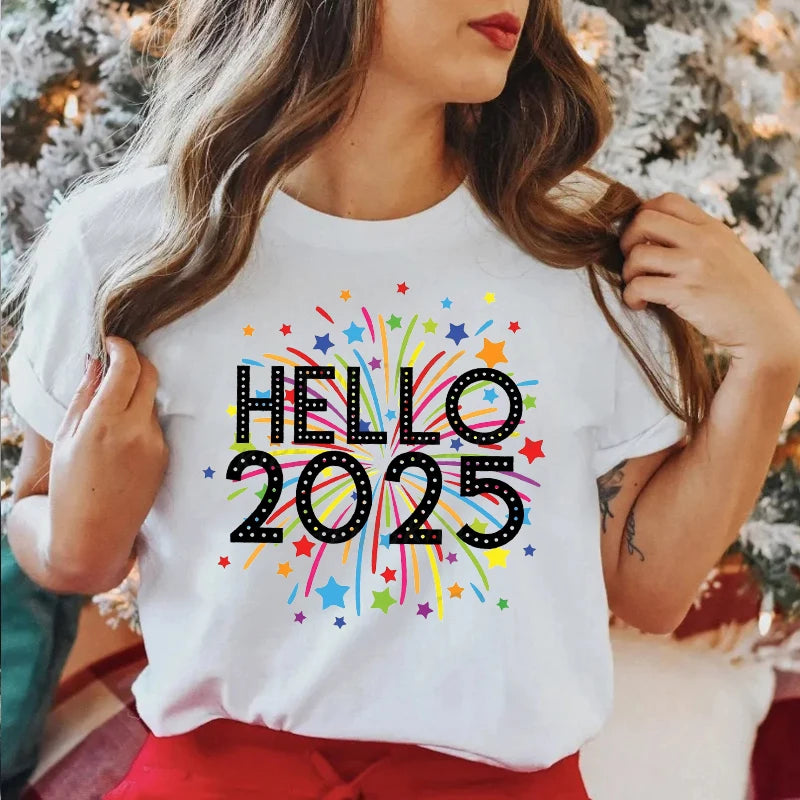 Hola 2025 Camisetas estampadas para mujer Moda