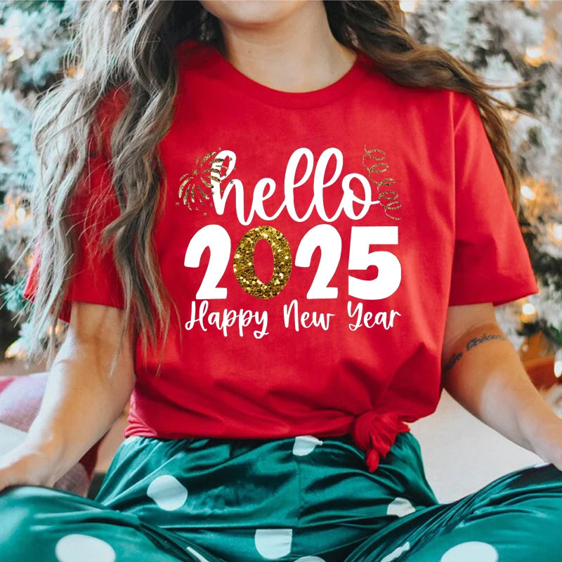 Hola 2025 Camisetas estampadas para mujer Moda