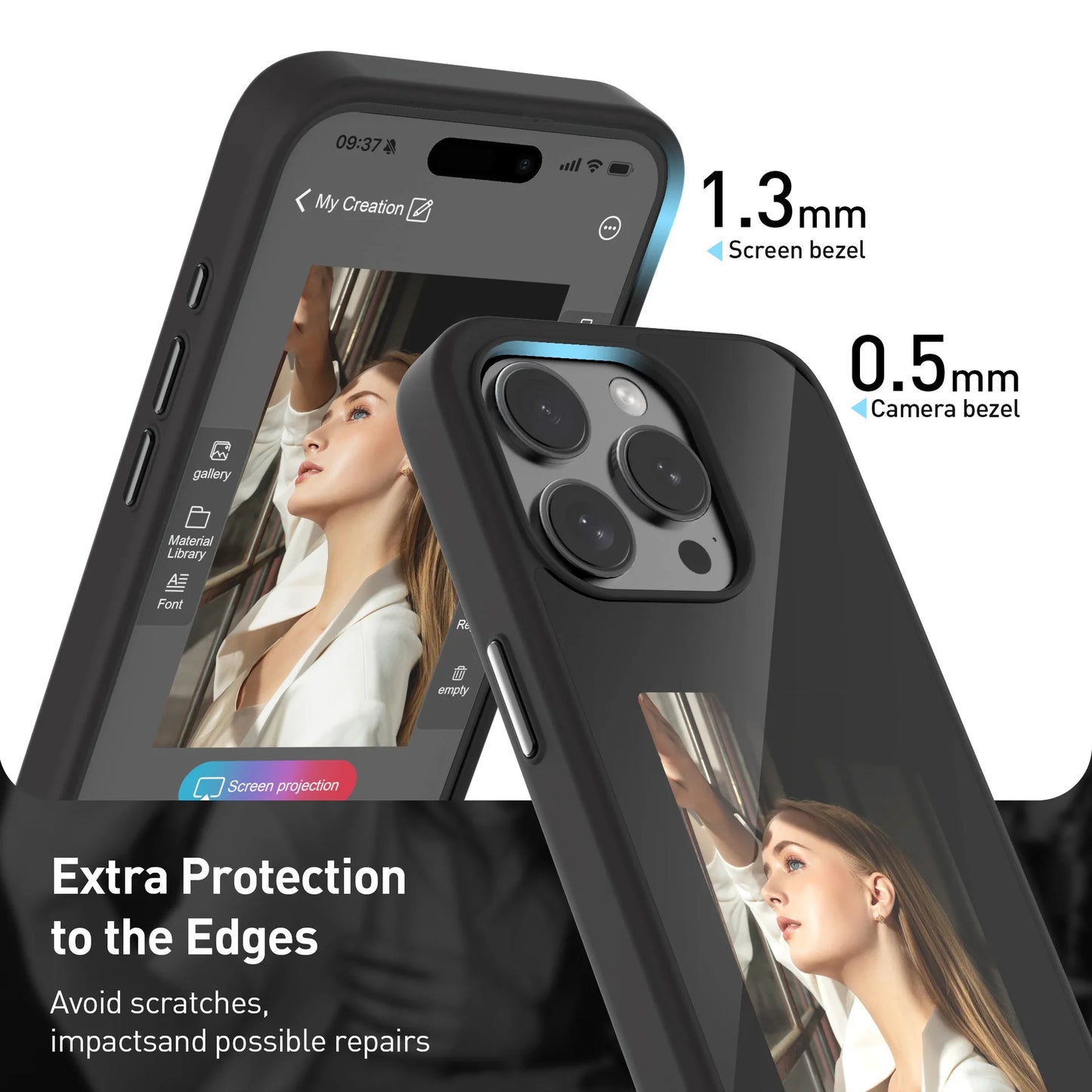 Smart Phone Cases For iphone/Screen DIY Wireless Transmission Screen