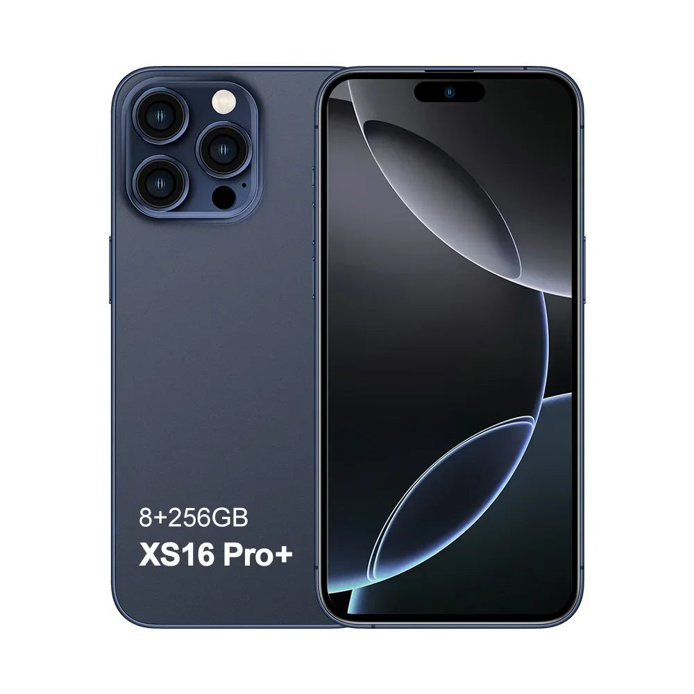 Xs16 pro + smartphone 7.3 polegadas tela cheia 4g 5g telefone celular 8000mah