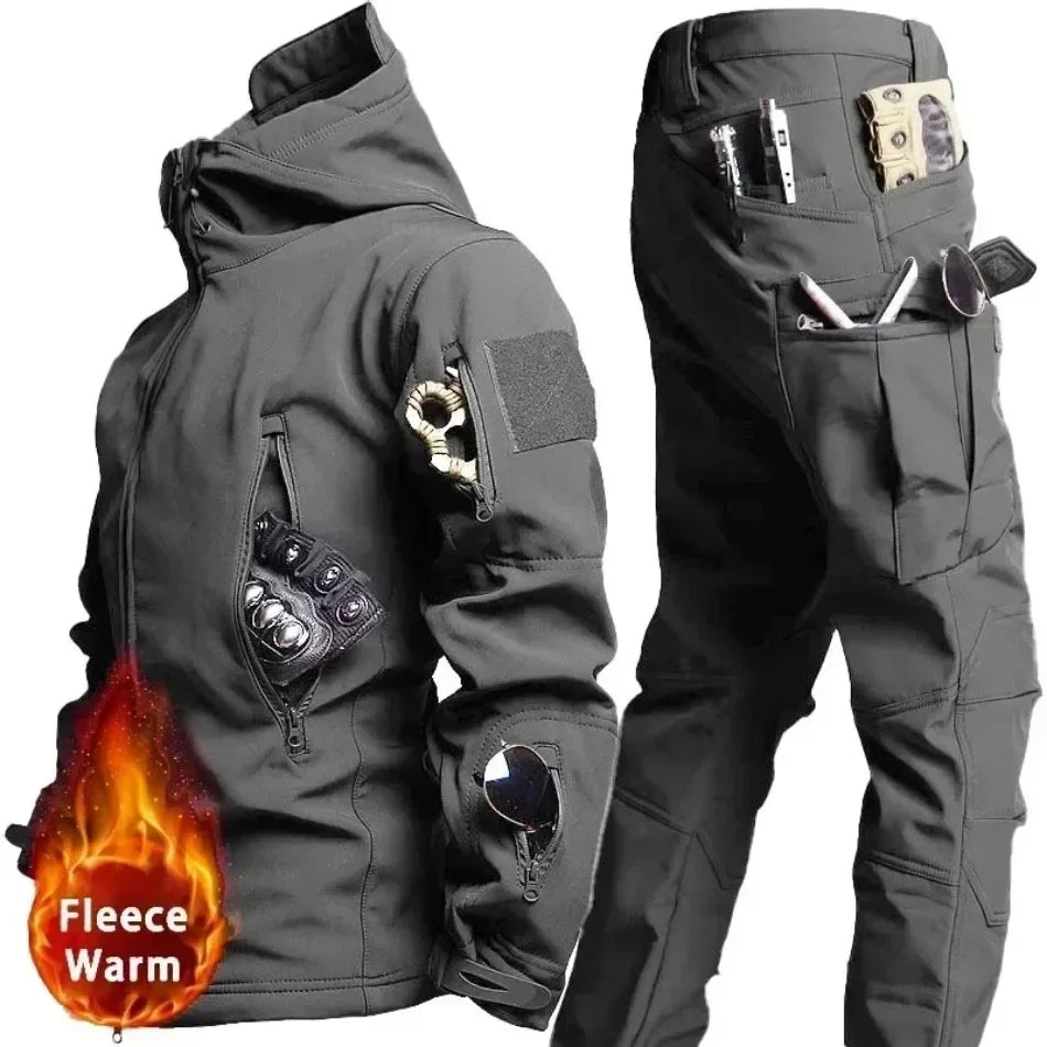 Men's Winter Autumn Fleece Jackets Tactical Waterproof