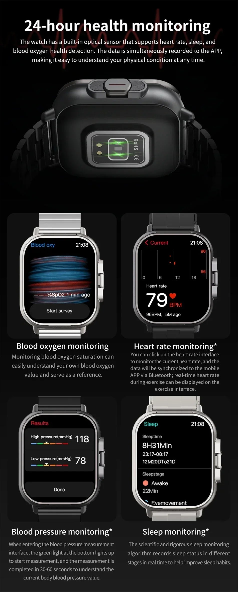 earphone smartwatch bluetooth call men wat