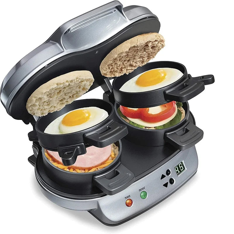 Sandwichera De Desayuno Doble 1200w