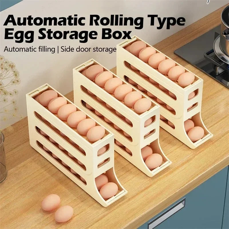 4 Tier Egg Storage Box Organizer