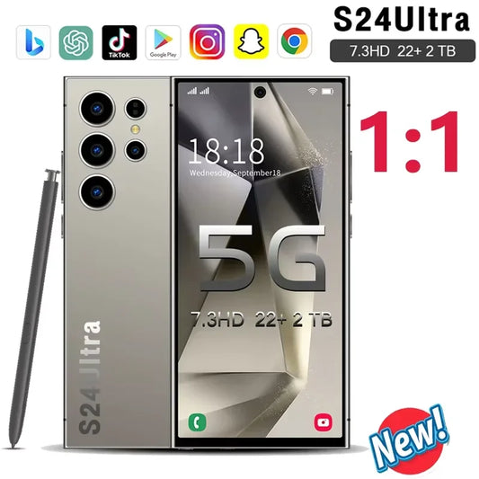 S24 Ultra similar 7.3 Inch Android Mobile Unlocked 5G Dual Sim Global Version