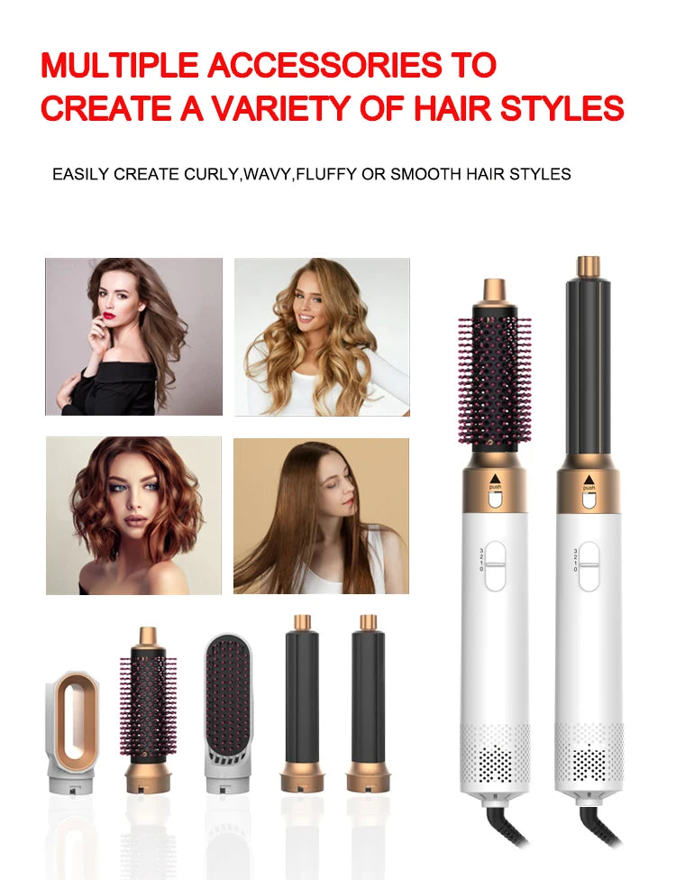 Professional Air Hair Styler 5 In 1 Low 1000W