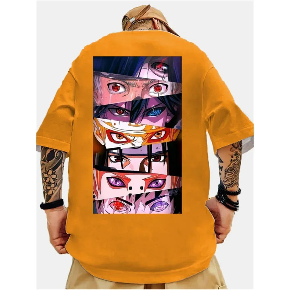 Anime Plus Size Casual Printed T-shirt for Men's