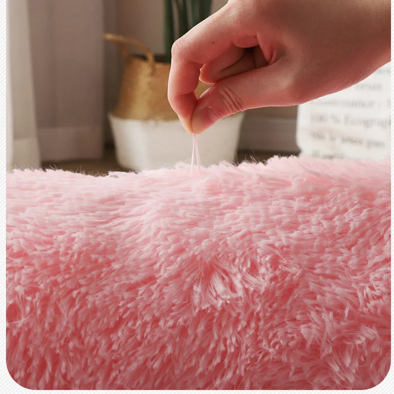 Fluffy Large Carpet Living Room Plush Lounge Rug in The Bedroom Floor Mat Soft Velvet Carpets For Children Kids Decoration  ﻿