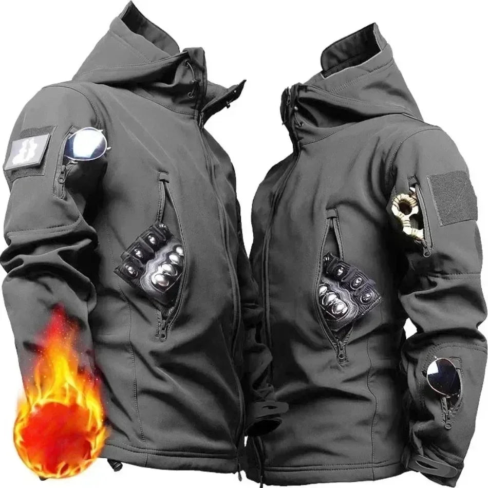 Men's Winter Autumn Fleece Jackets Tactical Waterproof