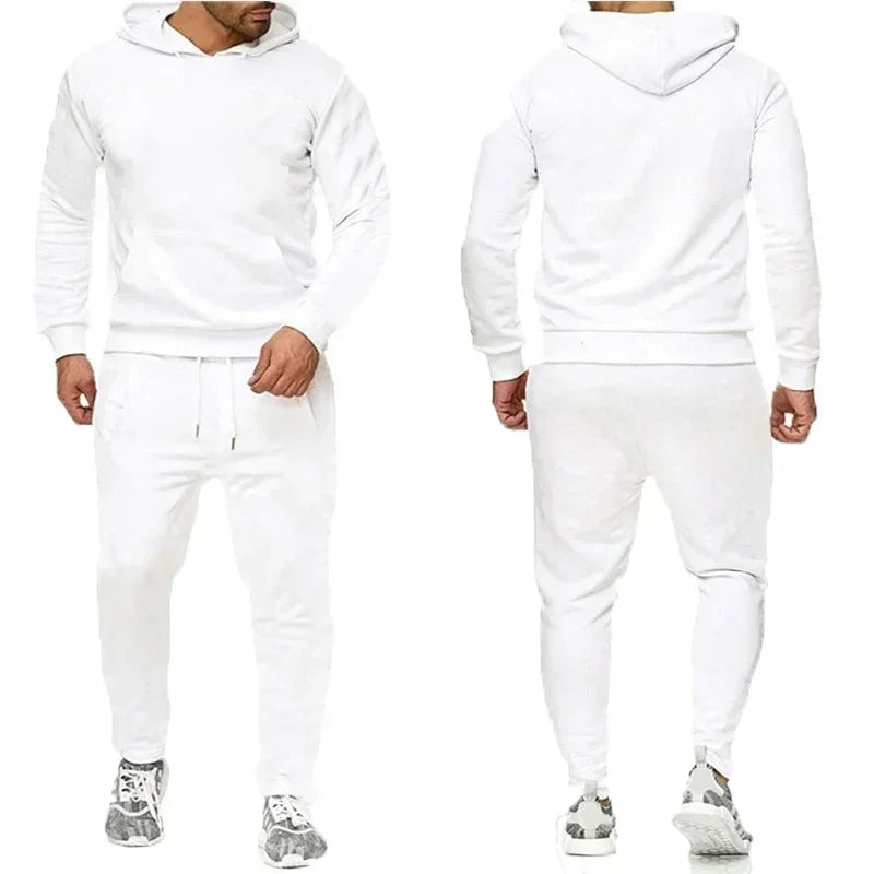 Basic Men/Women 2Pcs/Sets Sweatshirt Hoodies Pants