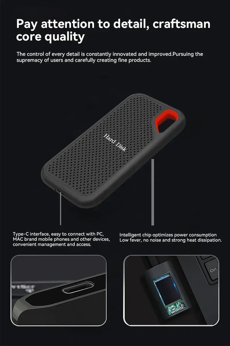 External Hard Disk SSD 2TB USB3.1 High Speed