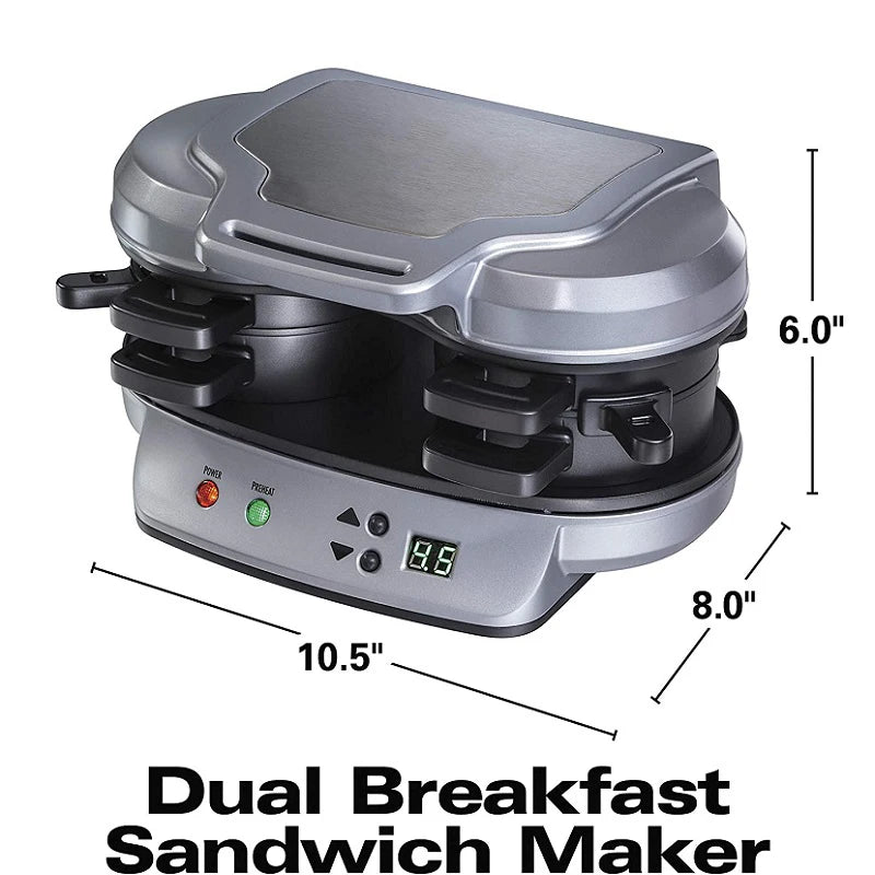 Sandwichera De Desayuno Doble 1200w