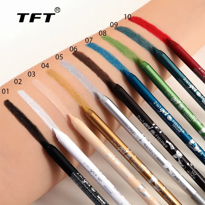 Waterproof Eyeliner Long Lasting Pencil Colorful Pigment