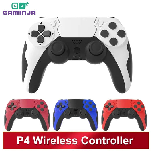 Controlador Sem Fio com Bluetooth, Vibração Dupla, Joypad de 6 Eixos, Touchpad, Microfone, Porta de Fone de Ouvido, PS4, PS3, PC